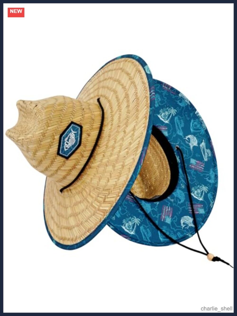 Palmyth Straw Sun Hat UPF 50+ Wide Brim Beach Fishing Hat